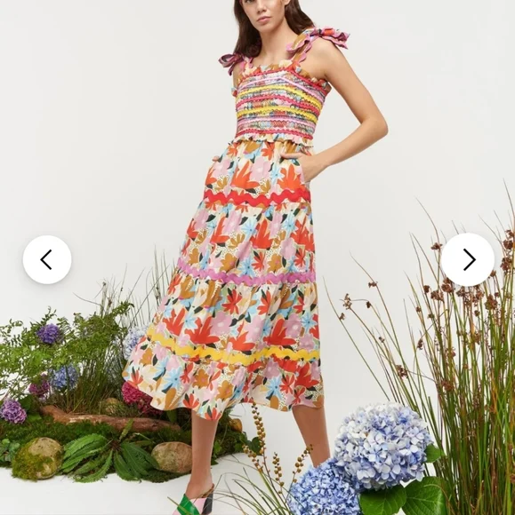 Celiab Nilsa dress midi colorful floral size small - Picture 1 of 4